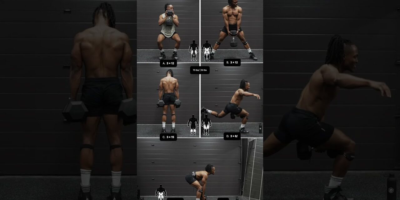 Big LEG day workout with dumbbells
