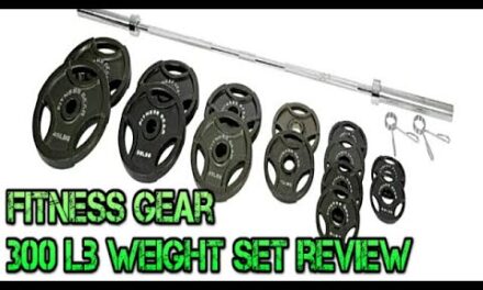 Fitness Gear 300 lb Olympic Weight Set Review, Home Gym Equipment Setup!!